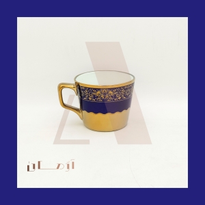 tea cup Navy blue mug coated in gold by Azhman Industrial Group